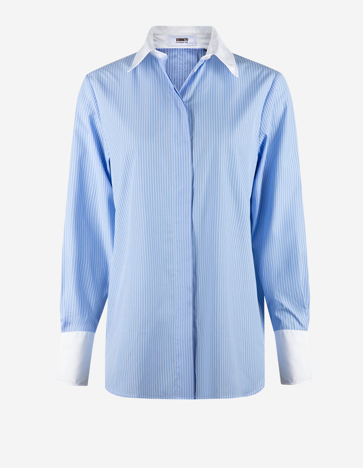 Mirja Skjorta Ljusblå/Vit