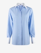 Mirja Skjorta Ljusblå/Vit