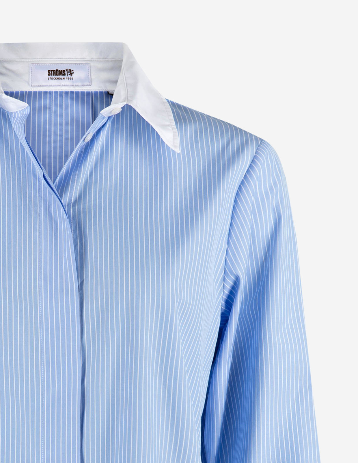 Mirja Skjorta Ljusblå/Vit