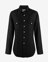 Maja Overshirt Linne Svart