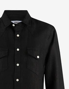 Maja Overshirt Linne Svart