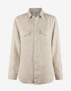 Maja Overshirt Linne Sandbeige 40