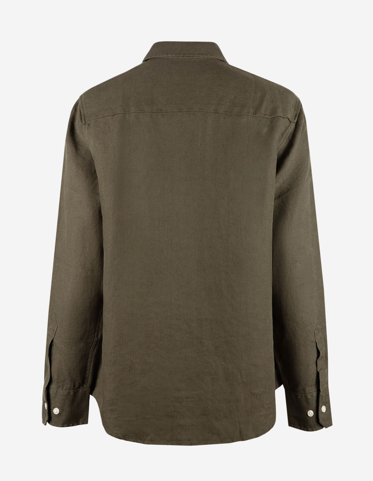 Maja Overshirt Linne Olivgrön 36