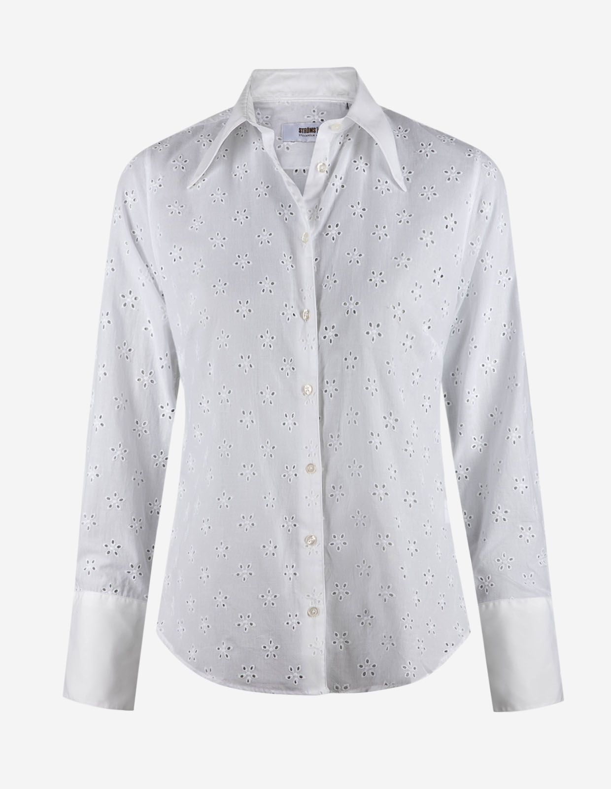 Molly Skjorta Embroidery Anglais Vit