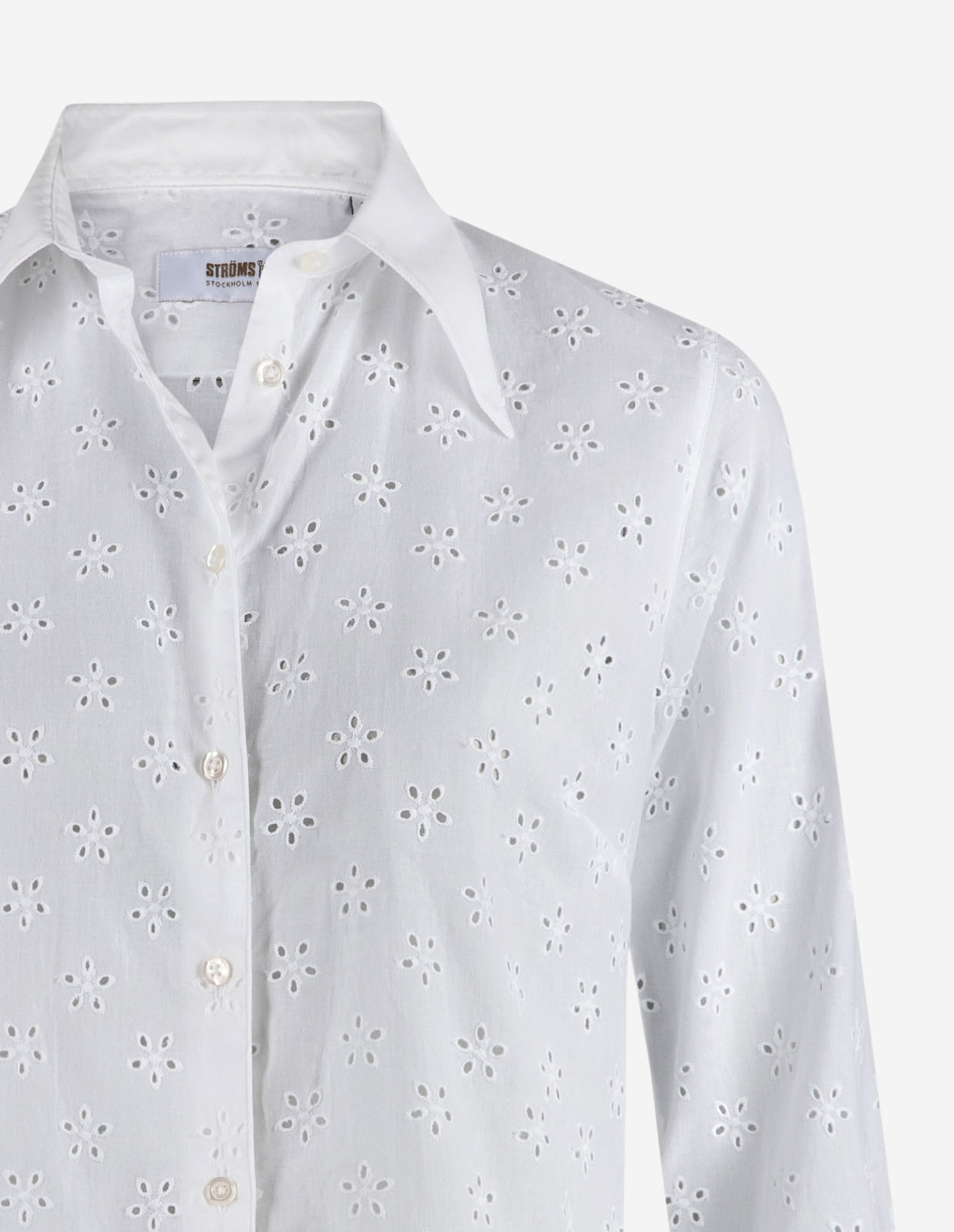 Molly Skjorta Embroidery Anglais Vit