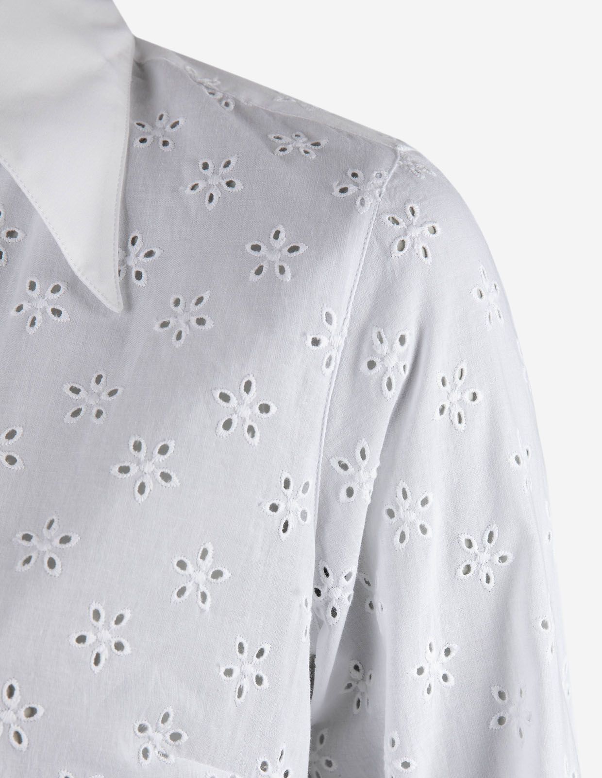 Molly Skjorta Embroidery Anglais Vit