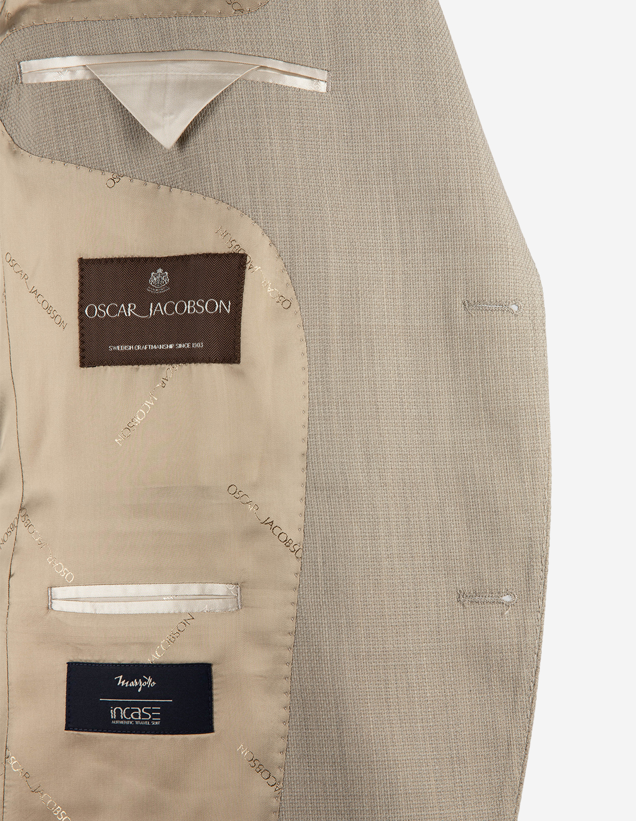 Fogerty Kavaj Strukturerad Ull Beige