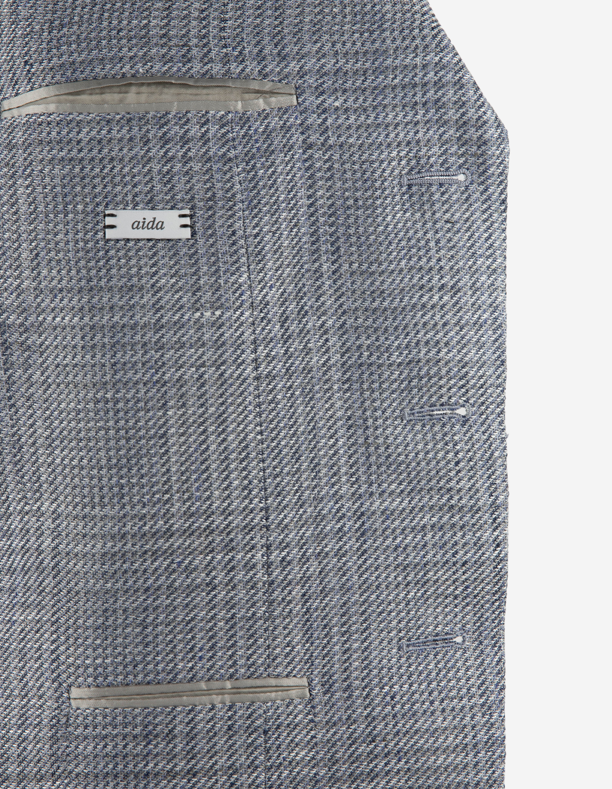 Aida Kavaj Linne Ull Glencheck Ljusblå