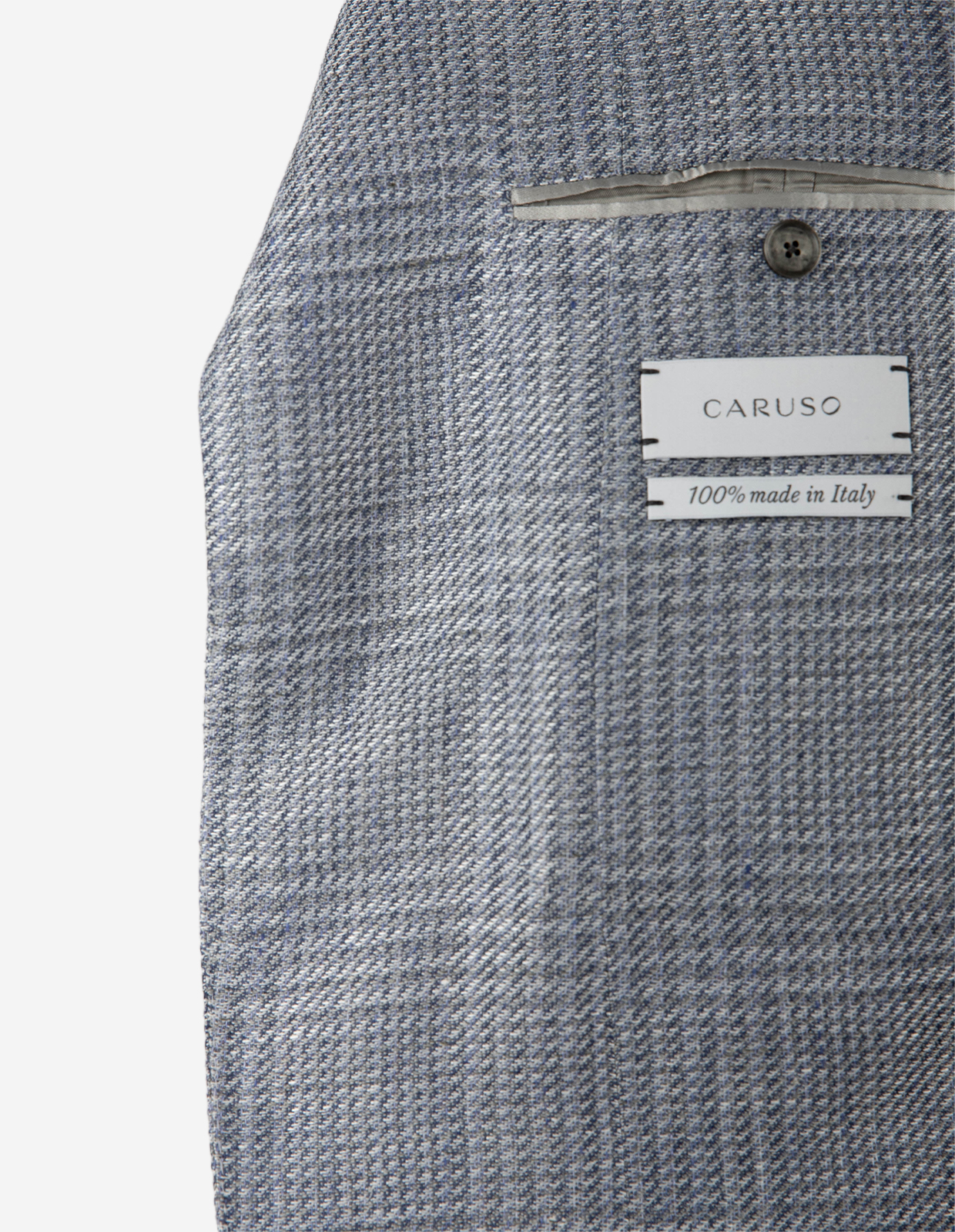 Aida Kavaj Linne Ull Glencheck Ljusblå