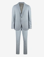 Aida Kostym Loro Piana Ull Ljusblå
