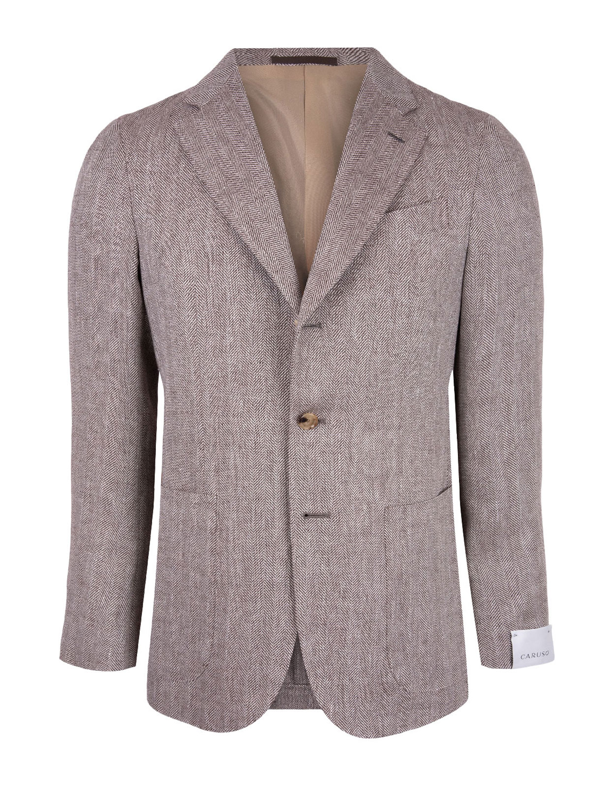 Tosca Jacket Linen Wool Herringbone Beige/Brown
