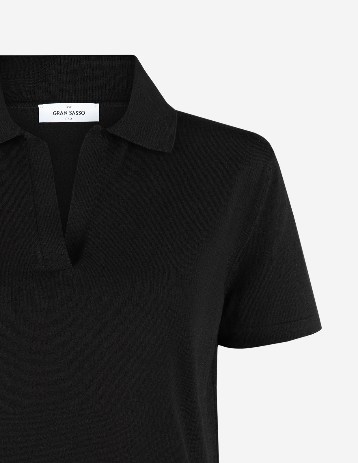 Open Polo Piquet Svart