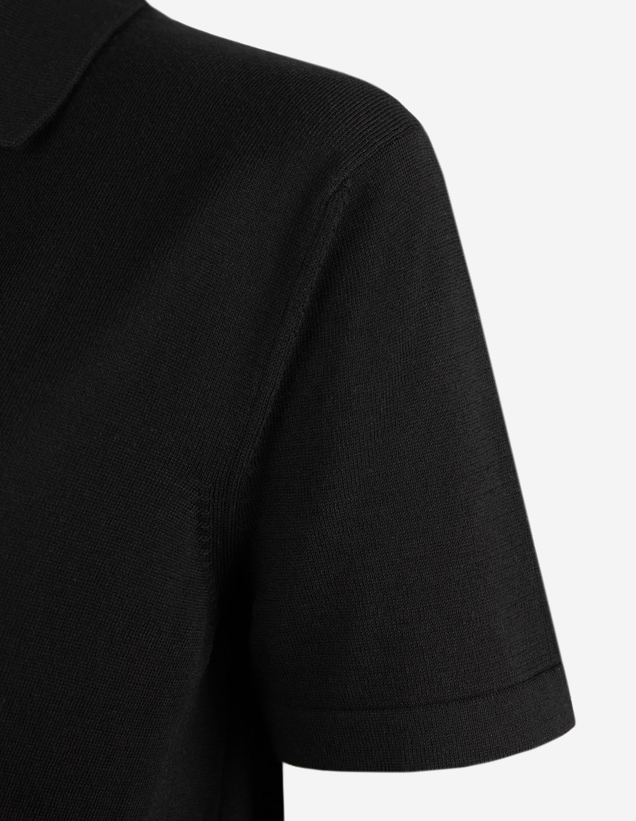 Open Polo Piquet Svart