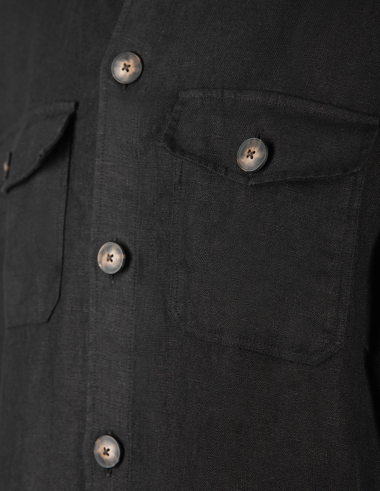 Firenze Overshirt Linne Svart