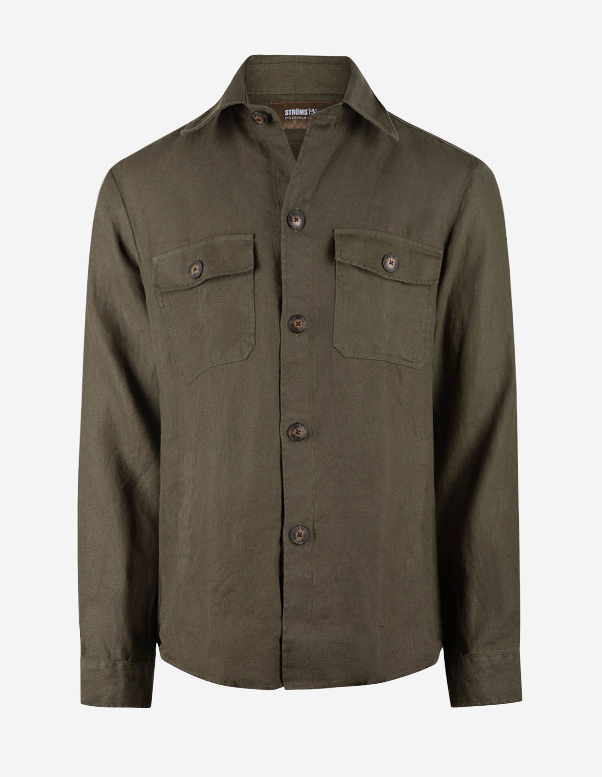Firenze Overshirt Linne Olivgrön