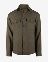 Firenze Overshirt Linne Olivgrön