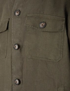 Firenze Overshirt Linne Olivgrön