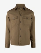 Firenze Overshirt Bomull Stretch Olivgrön