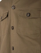 Firenze Overshirt Bomull Stretch Olivgrön
