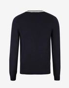 Trent Retro Cardigan Bomull Marinblå
