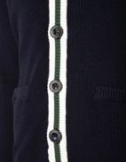 Trent Retro Cardigan Bomull Marinblå
