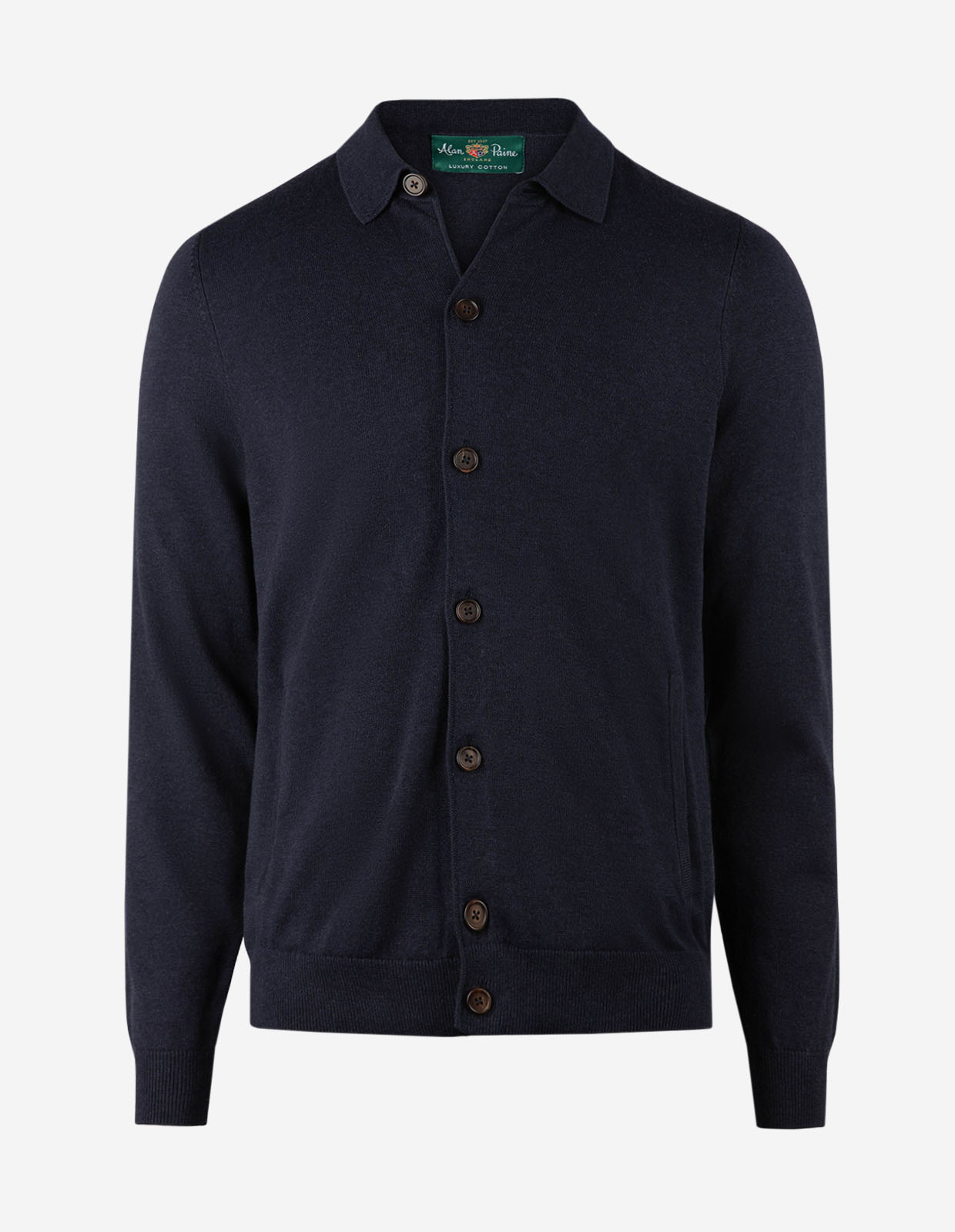 Tyneham Cardigan Bomull Cashmere Marinblå