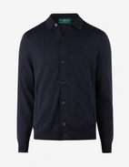 Tyneham Cardigan Bomull Cashmere Marinblå