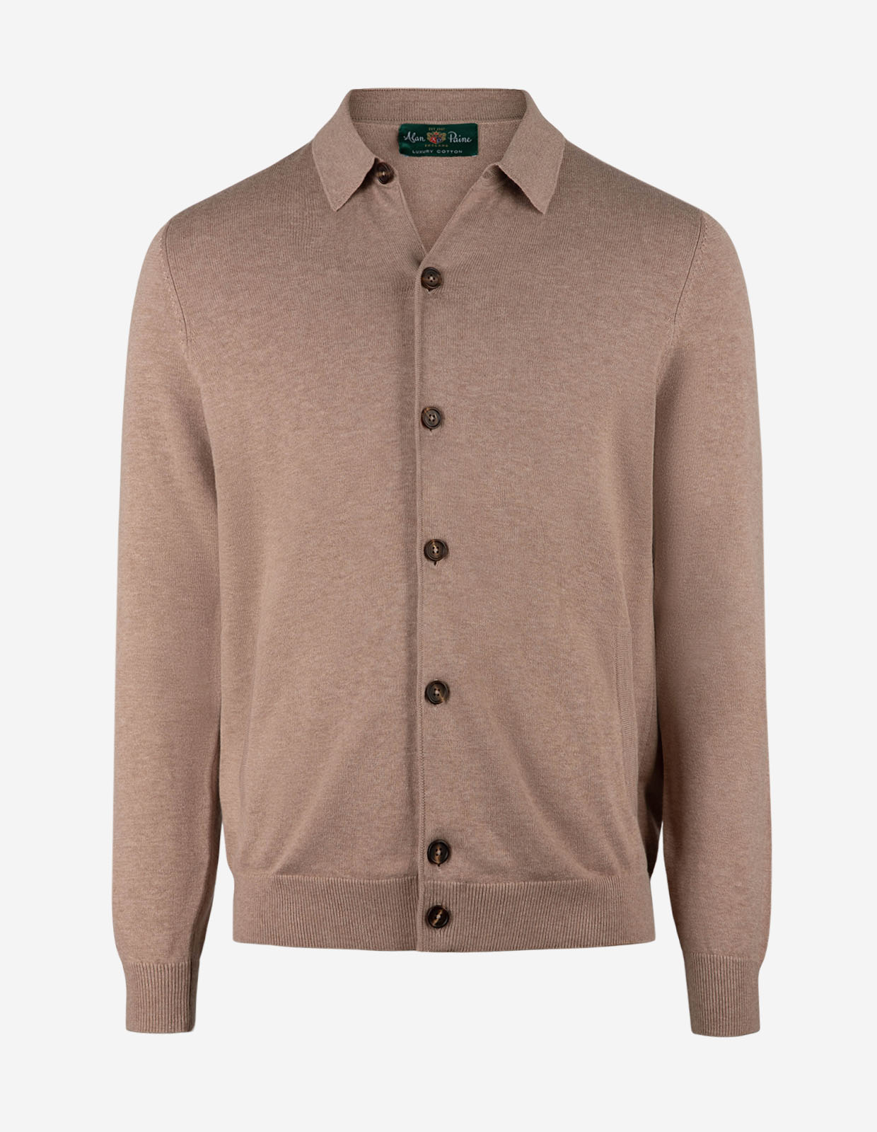 Tyneham Cardigan Bomull Cashmere Brun