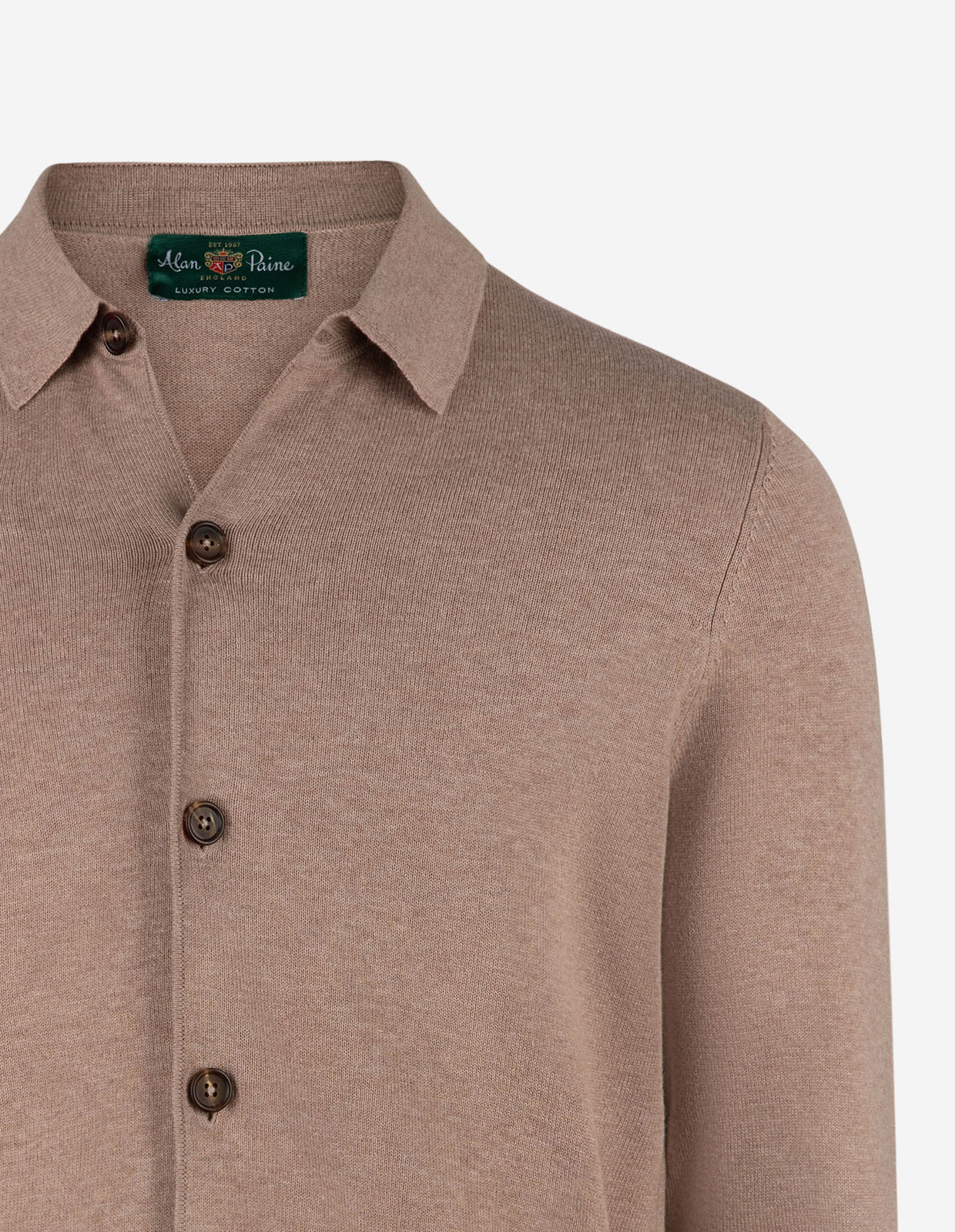 Tyneham Cardigan Bomull Cashmere Brun