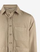 Utility Overshirt Bomull Linne Beige