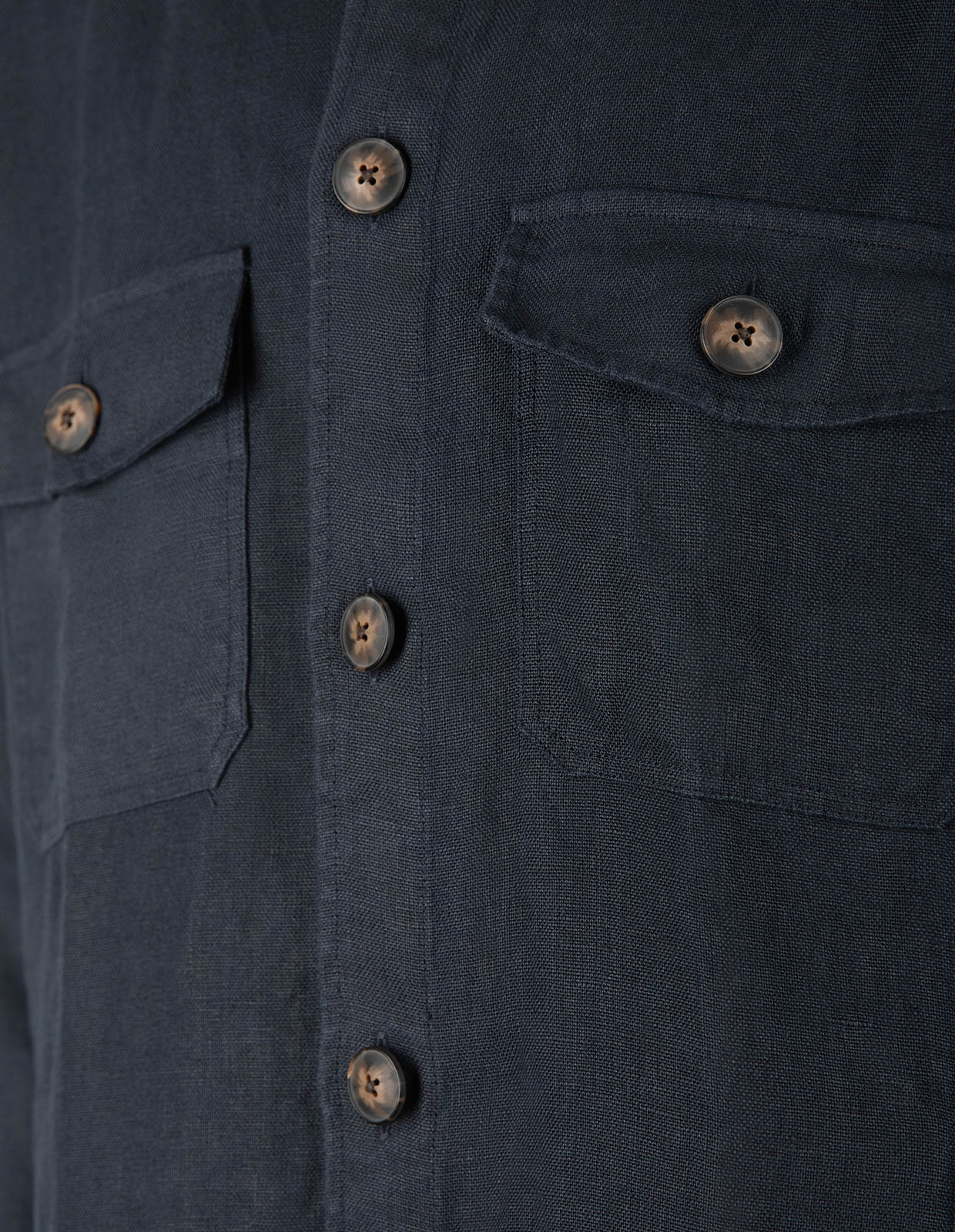 Firenze Overshirt Linne Navy