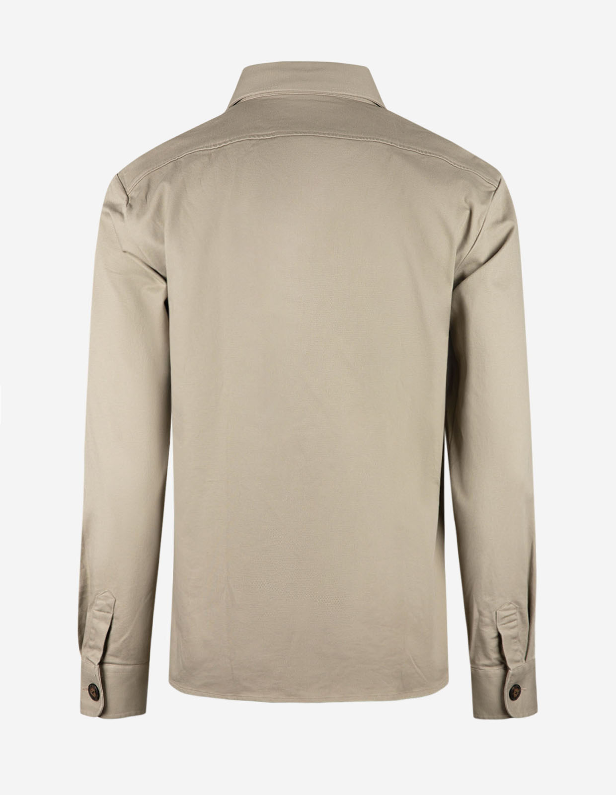 Firenze Overshirt Bomull Stretch Gråbeige