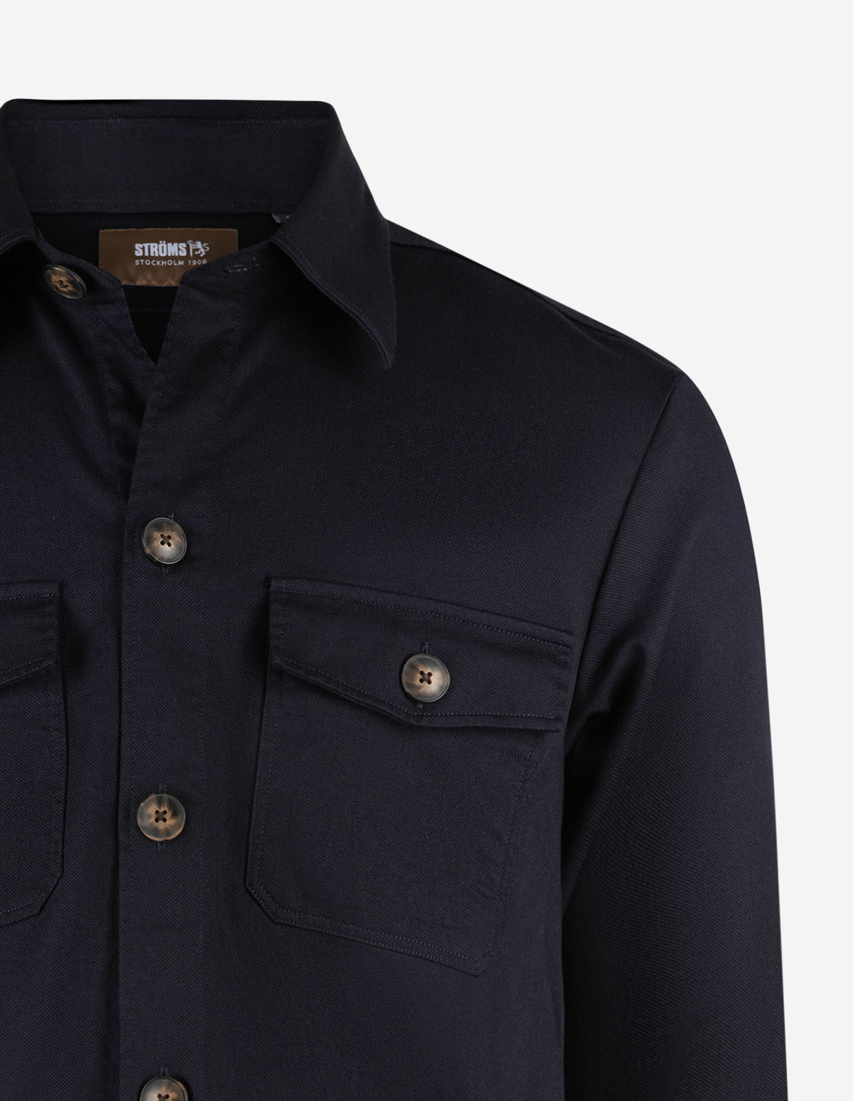 Firenze Overshirt Bomull Stretch Navy