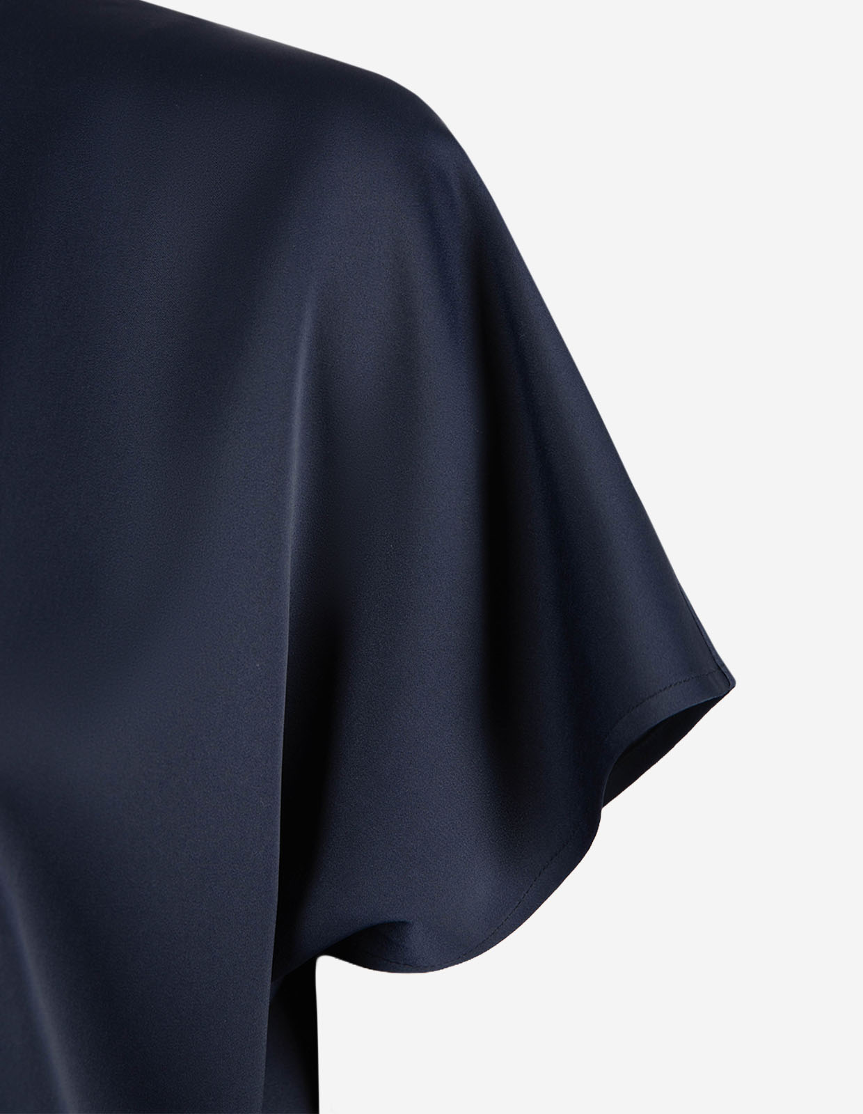 Mia Top Satin Mörkblå