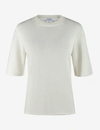 Stickad T-shirt Benvit