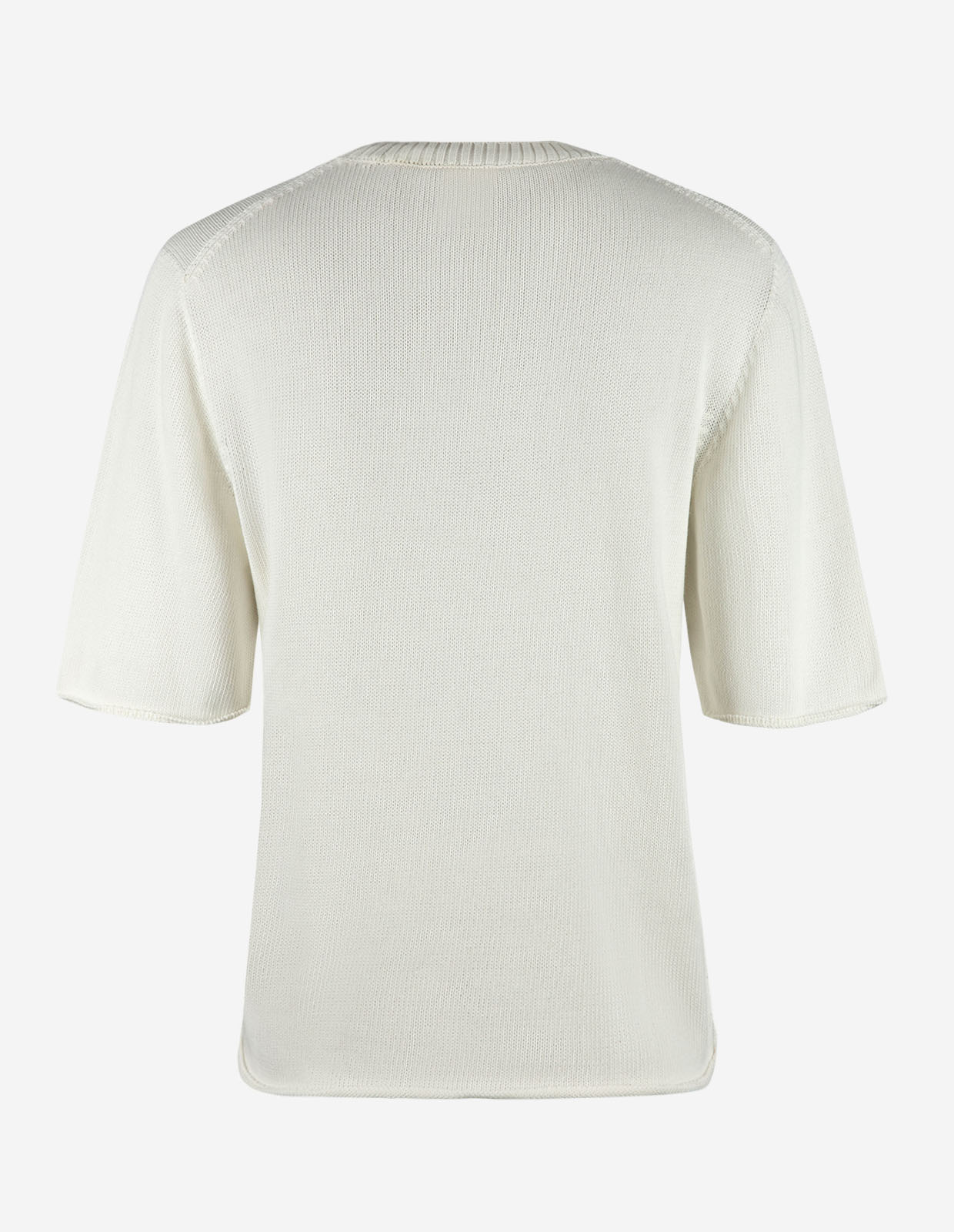 Stickad T-shirt Benvit