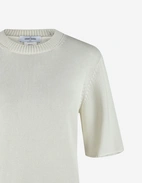 Stickad T-shirt Benvit