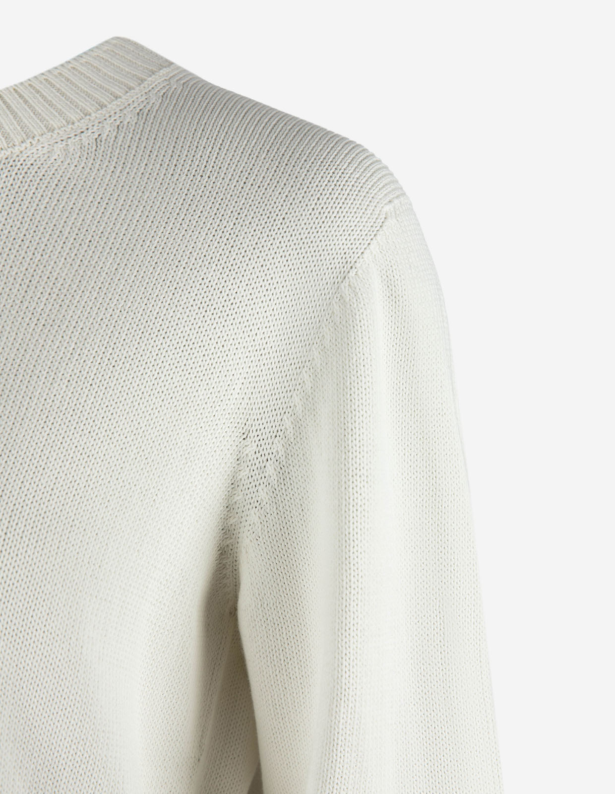 Stickad T-shirt Benvit