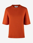 Stickad T-shirt Orange