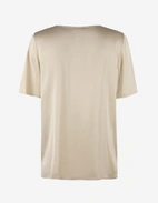 Kortärmad Blus Beige