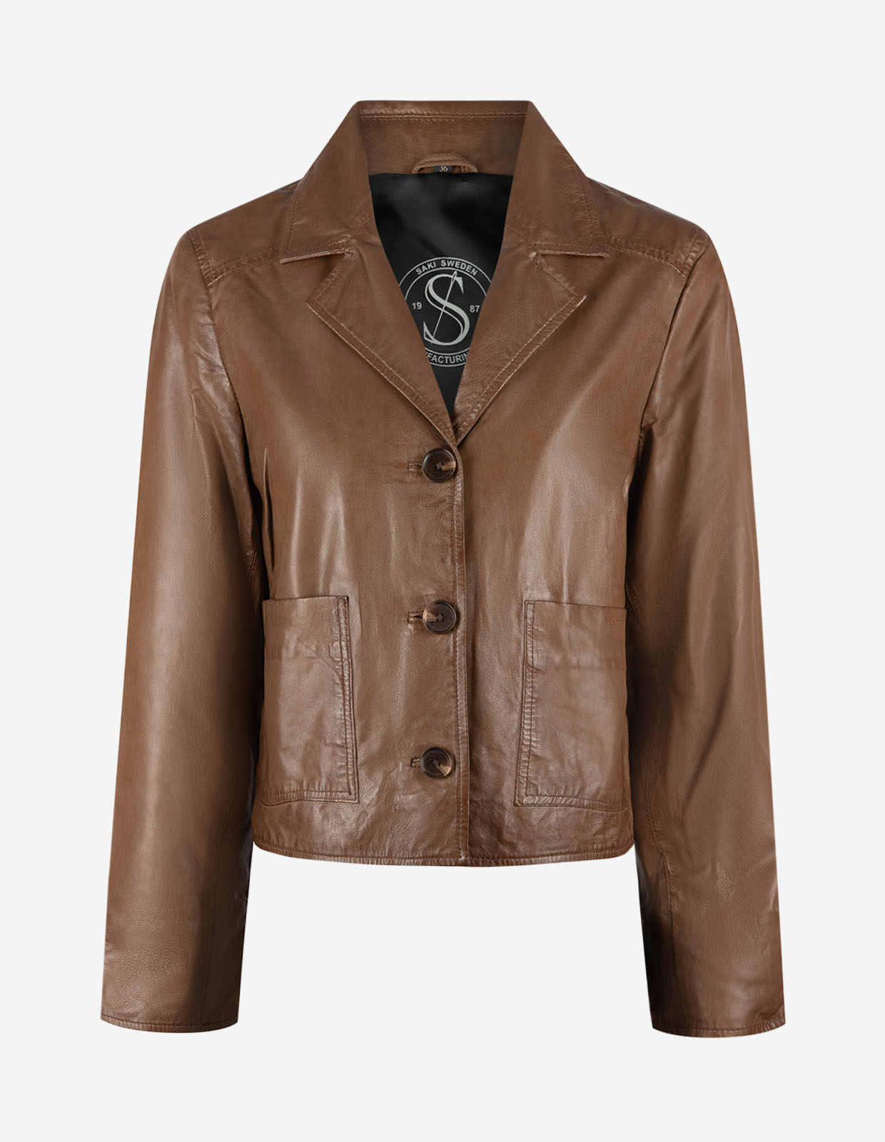 Tessa Skinnjacka Brun