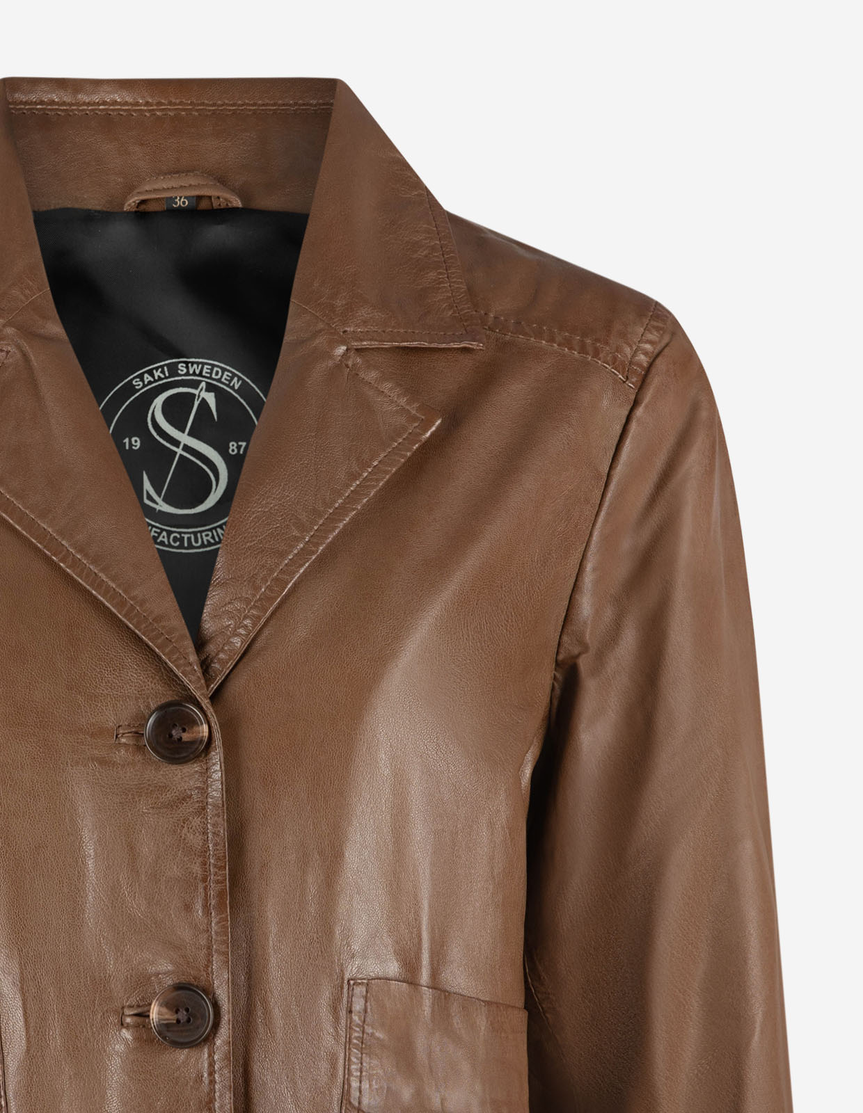 Tessa Skinnjacka Brun