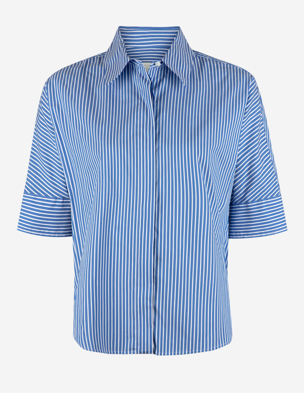 Samira Blus Blå/Vit