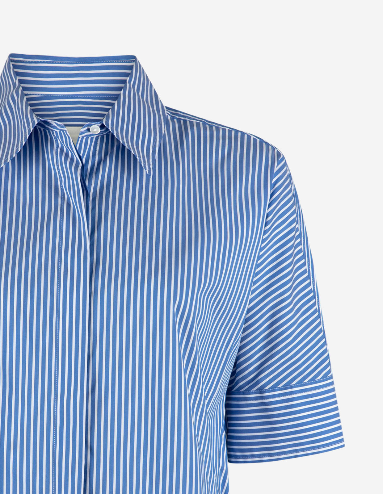 Samira Blus Blå/Vit