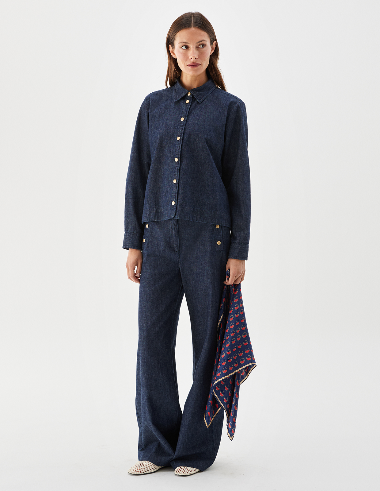 Poppy Skjorta Mörkblå