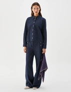 Poppy Skjorta Mörkblå