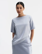 Yoli Blus Siden Ljusblå