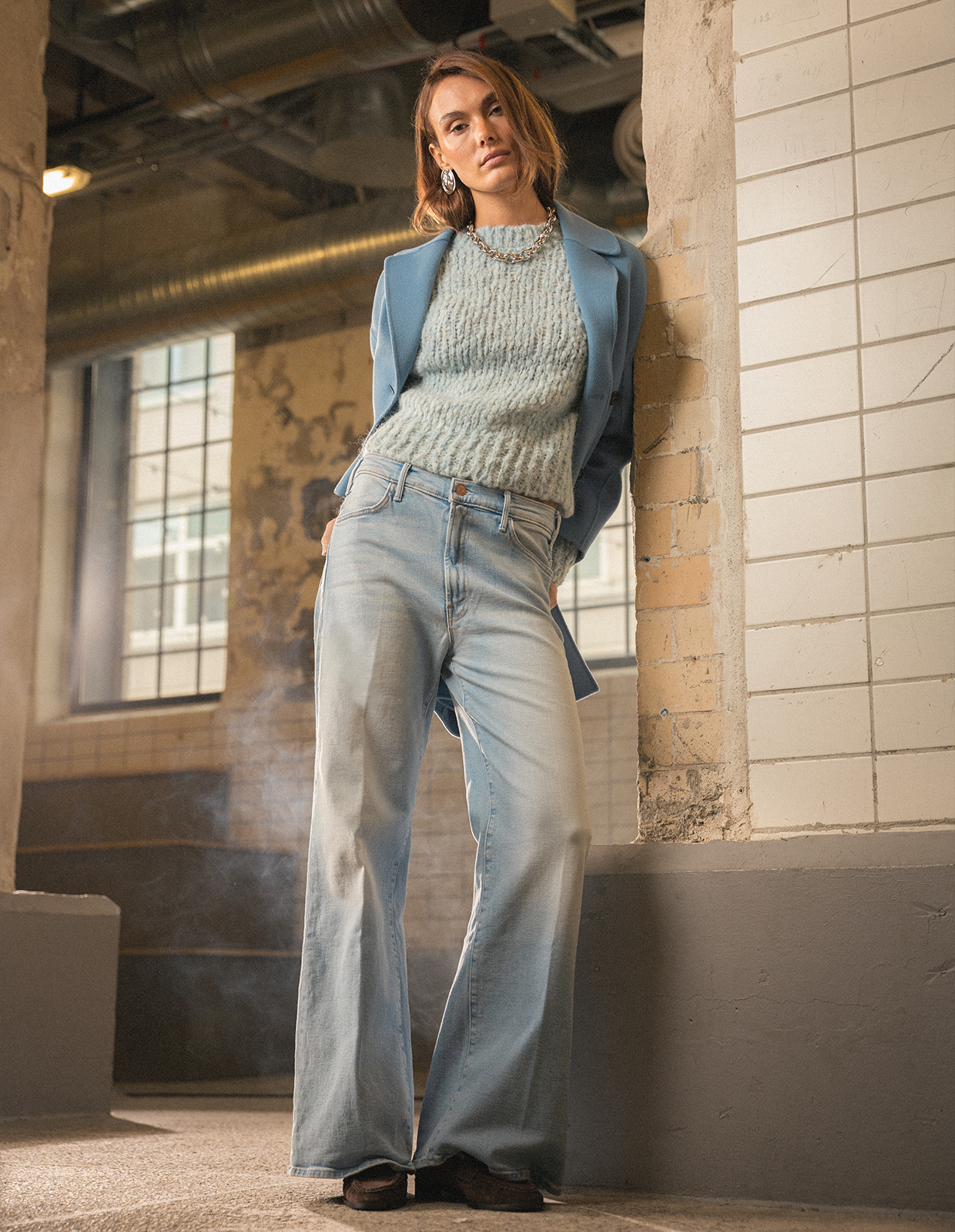 Elli Tröja Ljusblå XS