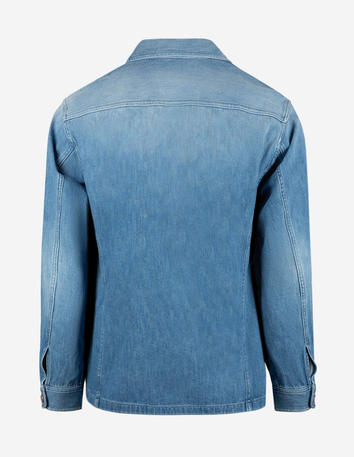 Overshirt Casual Fit Tvättad Denim Blå