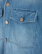 Overshirt Casual Fit Tvättad Denim Blå